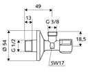 Zawór kątowy Schell 3/8” 052120699